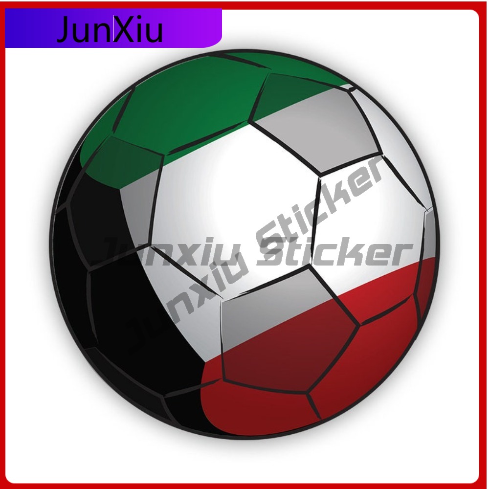 Car Accessories Kuwait - クウェートサッカーステッカー 色褪せにくい耐候性レーシングステッカー ラップトップ、トラック、バンパー用 自己粘着性 残留物なし アクセサリー