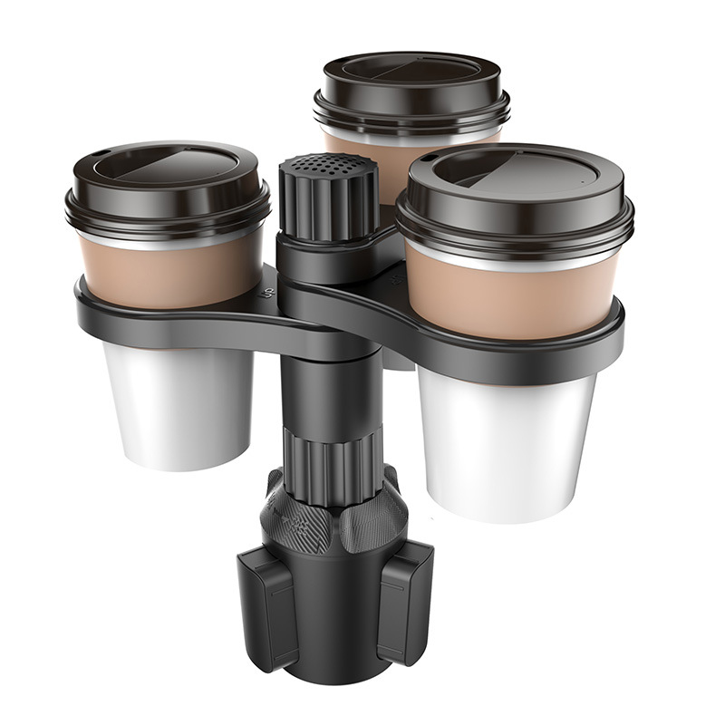 Car Accessories You Must Have - 360 ° 回転可能な3-in-1カーカップホルダー、頑丈なベースで取り外し可能、ロードトリップに最適、スナックやドリンクに欠かせない旅行用アクセサリー