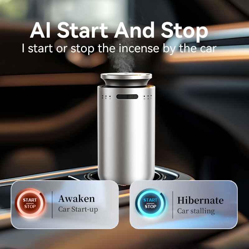 Car Fragrance Diffuser - ポータブルカーディフューザー、エッセンシャルオイル用、車用芳香剤、家庭用電動芳香剤、充電式ルームフレグランスディフューザー