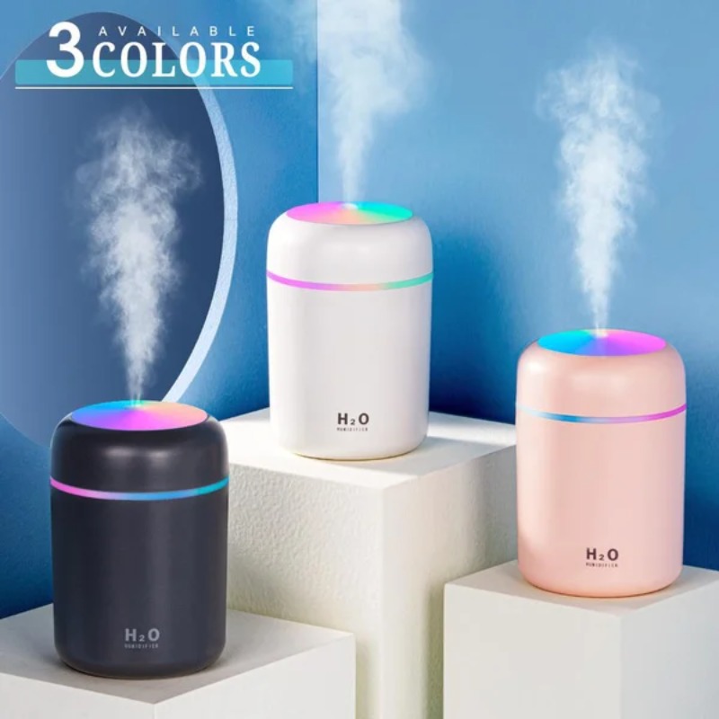 Car Fragrance Diffuser - 加湿器 USB 超音波カラフルカップアロマディフューザー クール加湿器 ライト付き車用家庭用ミュートスプレー加湿器