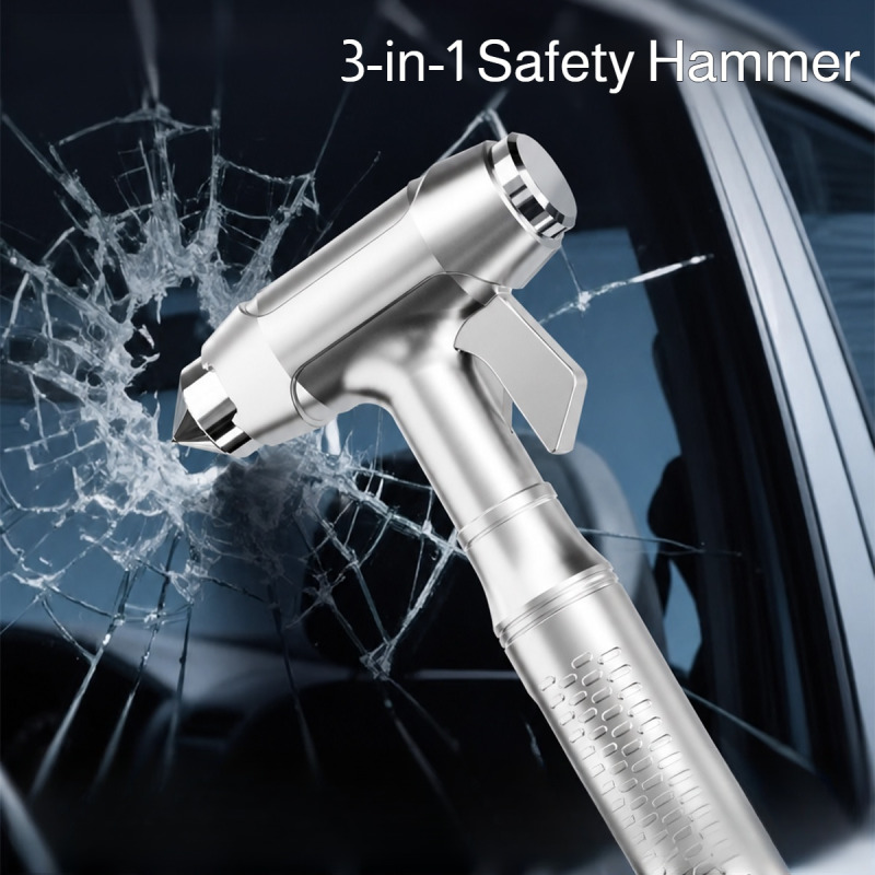Car Emergency Tool Kit - シートベルトカッター付きの車用安全ハンマー。緊急脱出用ハンマー、自動車用窓ガラス破壊ツール、救助用、救命キット、サバイバル必需品。