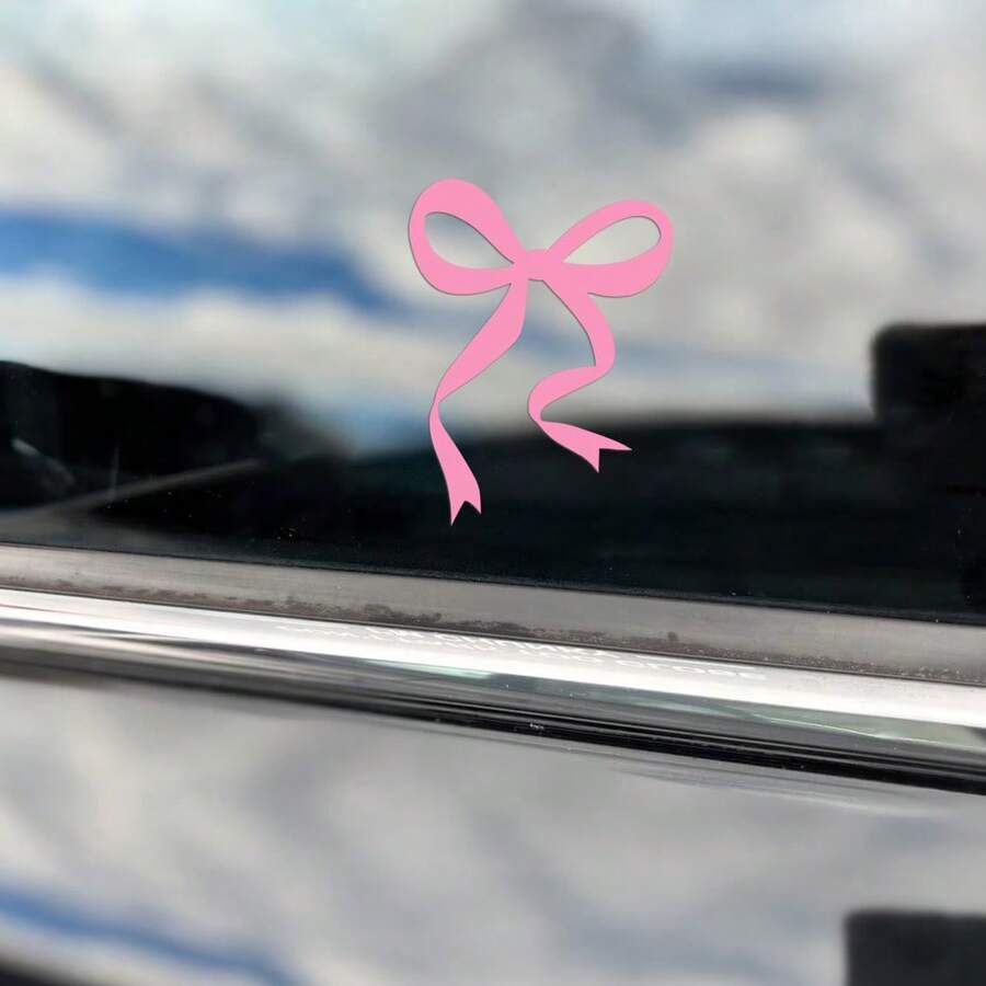 1個入りボウカーデカール、車の装飾用ビニール製ガーリーボウノ - Car Accessories For Women のレビューと価格