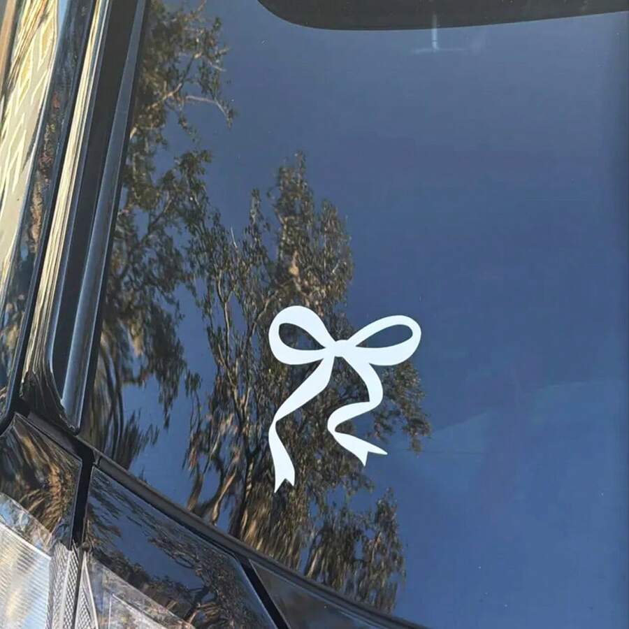 1個入りボウカーデカール、車の装飾用ビニール製ガーリーボウノ - Car Accessories For Women のレビューと価格