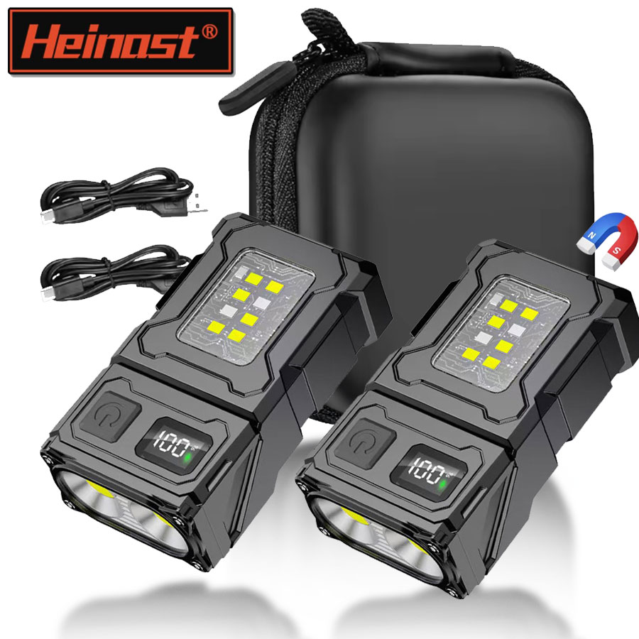 ミニポータブル LED COB 懐中電灯ヘッド回転磁気トーチ - Led Headlight Bulbs のレビューと価格