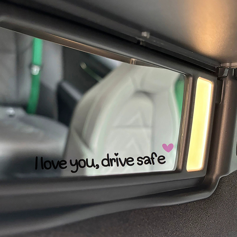 愛しています、安全に運転してください、車のミラーステッカー、 - Car Accessories For Women のレビューと価格
