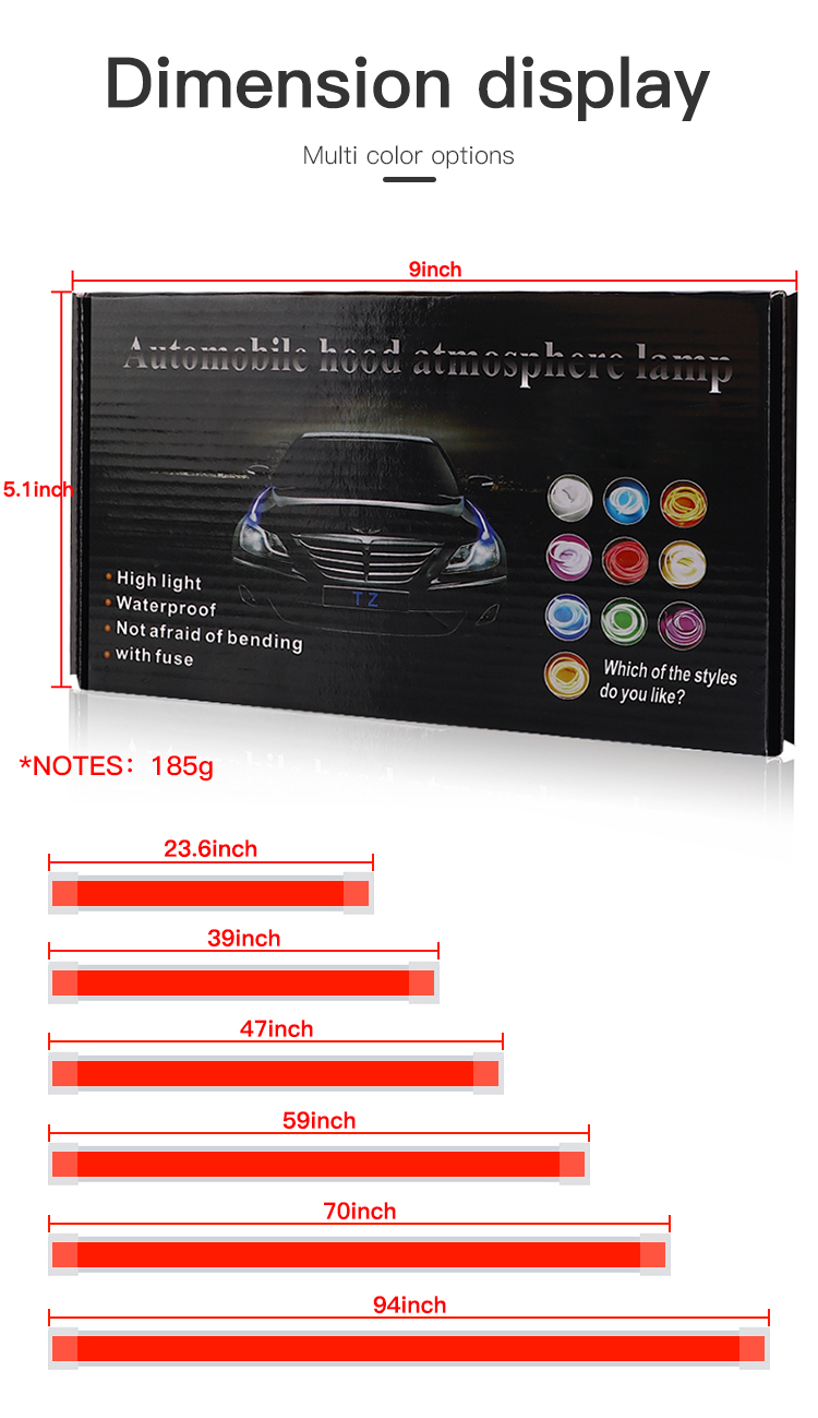 12V ホワイトカーフードライトストリップ、スキャンスタート - Led Headlight Bulbs のレビューと価格