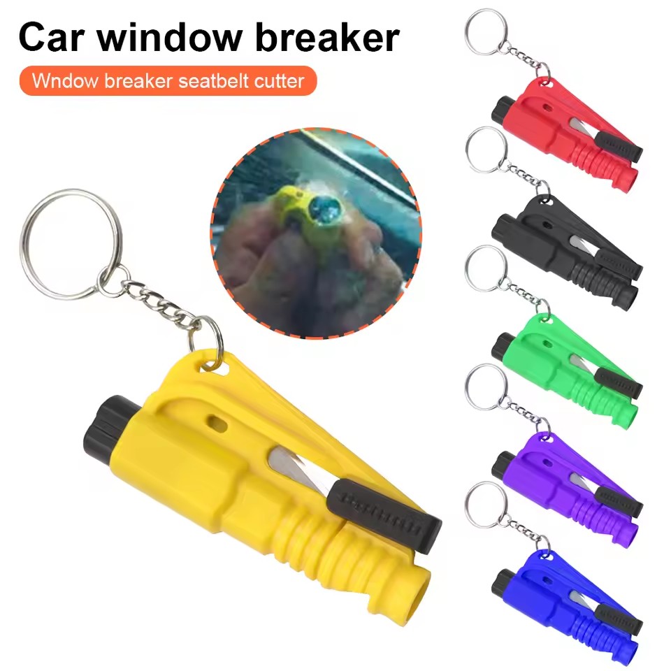 安全ハンマー 車用脱出ツール 3-in-1 窓割り器 シート - Car Emergency Tool Kit のレビューと価格