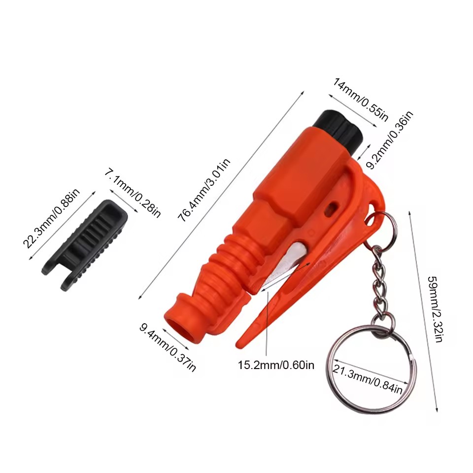 安全ハンマー 車用脱出ツール 3-in-1 窓割り器 シート - Car Emergency Tool Kit のレビューと価格