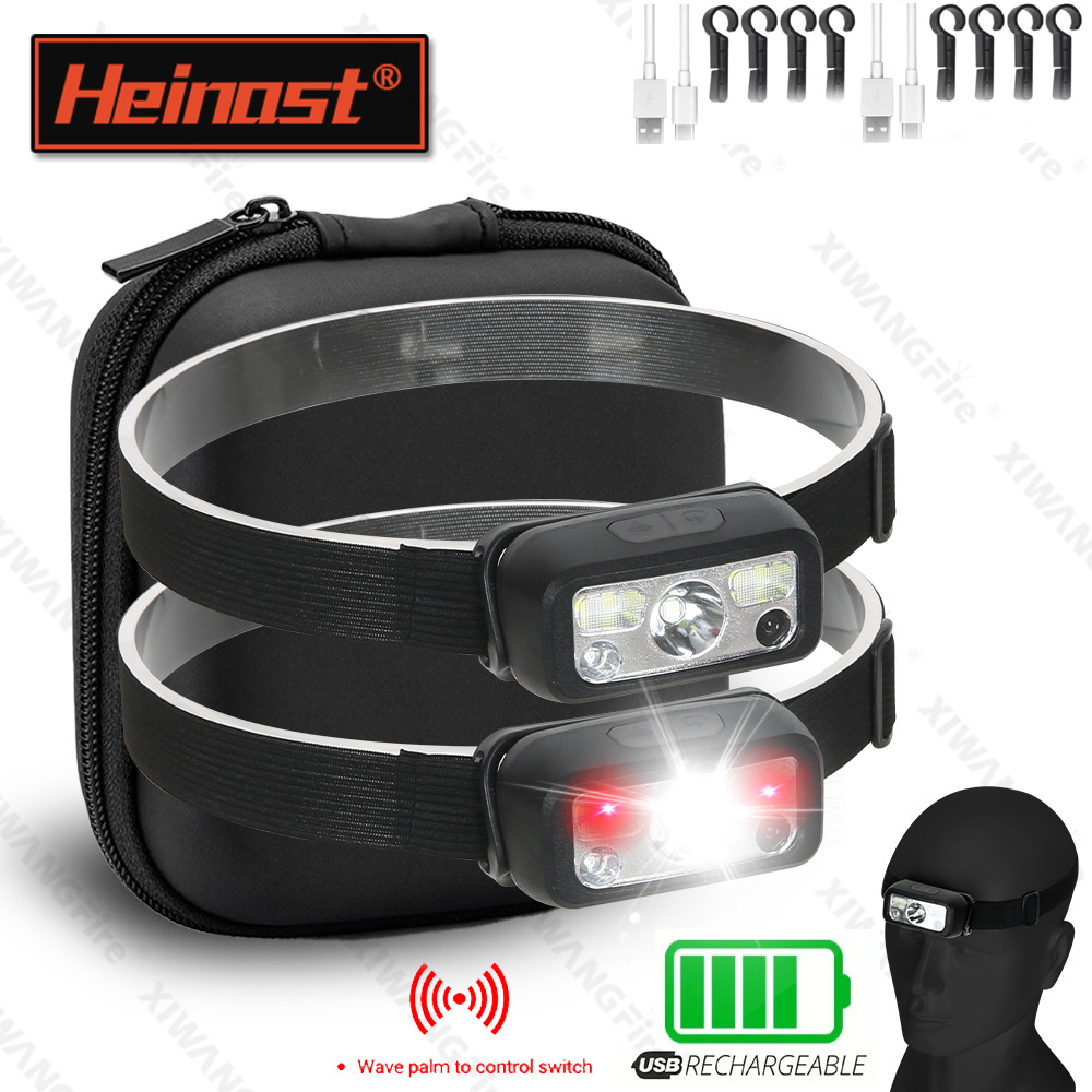ミニ充電式強力センサーヘッドランプ釣りキャンプ USB ヘッ - Led Headlight Bulbs のレビューと価格