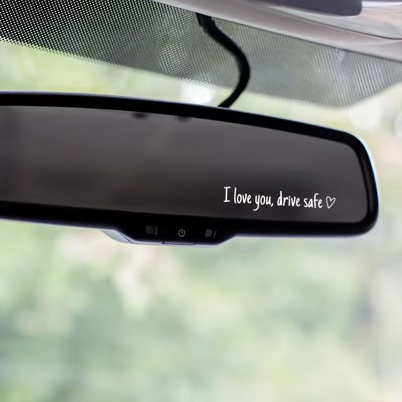 I Love You バックミラー デカール - 女性ドライ - Car Accessories For Women のレビューと価格
