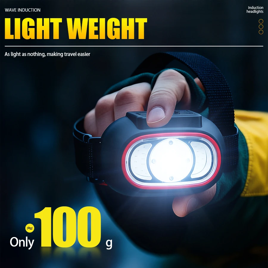 C2 強力な 4 LED センサーヘッドランプ USB 充電 - Led Headlight Bulbs のレビューと価格