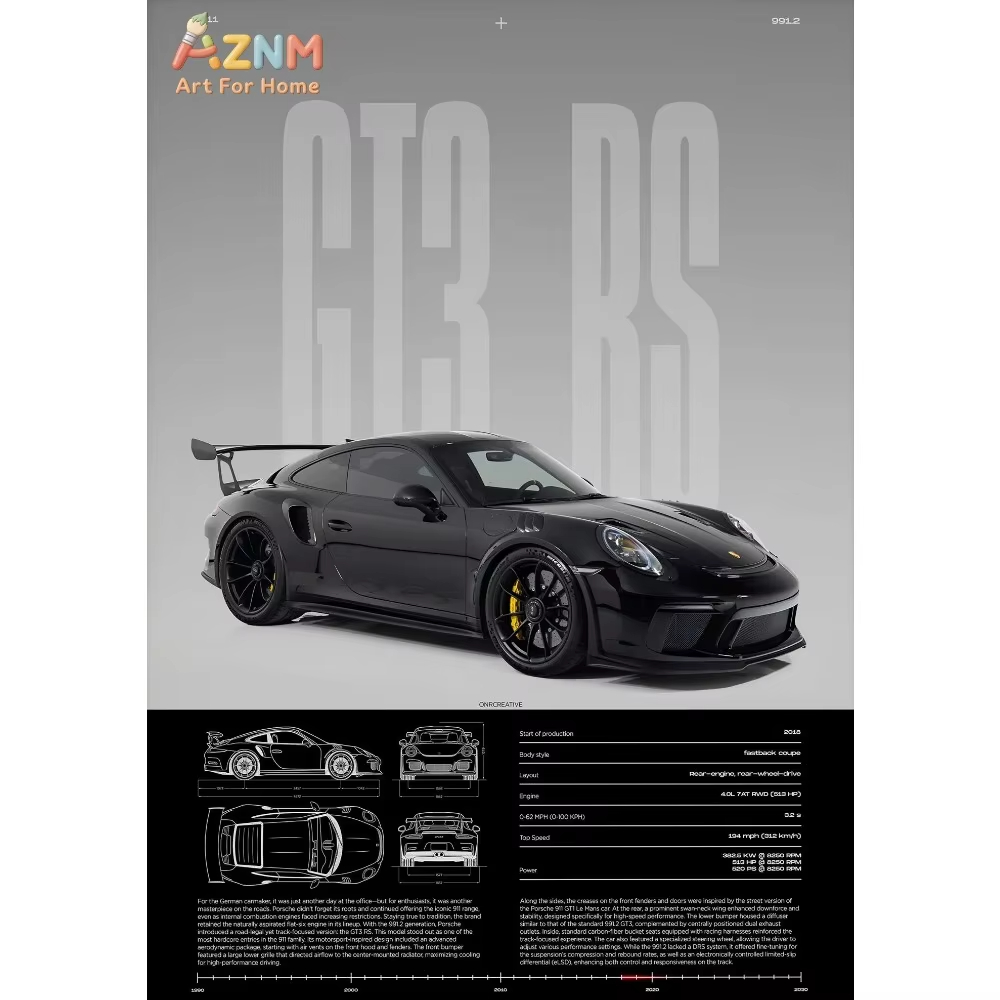 1pc ミニマリスト 911 GT3-RS 718 GT4  - Car Accessories Inside のレビューと価格