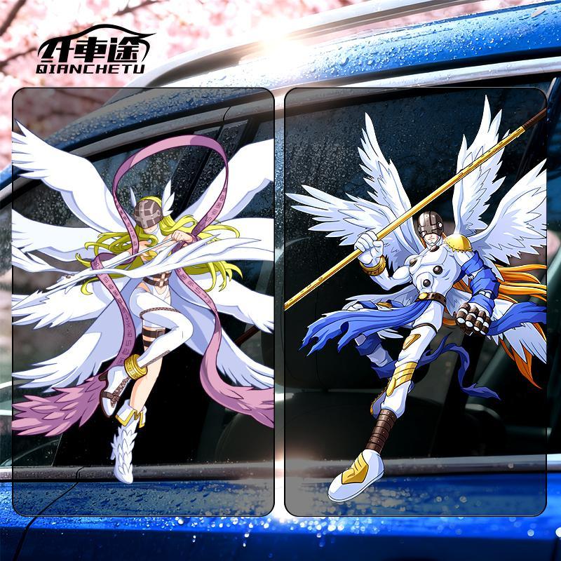 デジモン車のステッカーかわいいファッション漫画クリエイティブ - Car Accessories Japan のレビューと価格