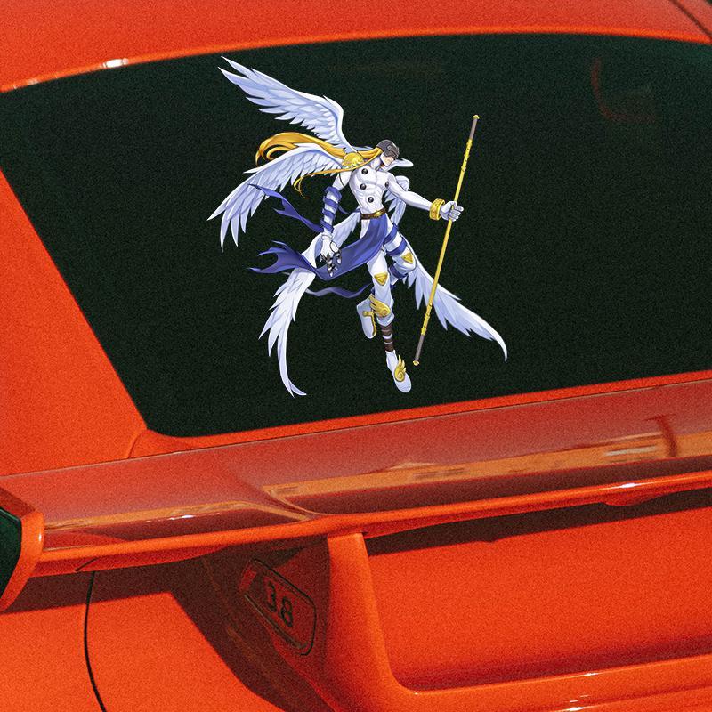 デジモン車のステッカーかわいいファッション漫画クリエイティブ - Car Accessories Japan のレビューと価格
