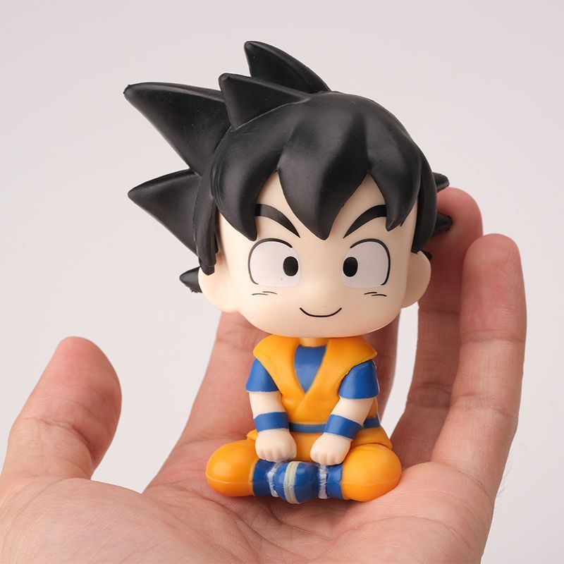 ドラゴンボールちび孫悟空ベジータ漫画かわいい座り姿フィギュア - Car Accessories Japan のレビューと価格