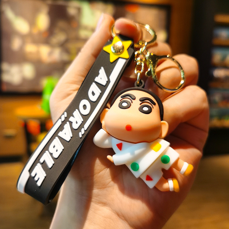 新しい漫画のかわいいワックス製しんちゃん変装キーホルダーペン - Car Accessories Japan のレビューと価格