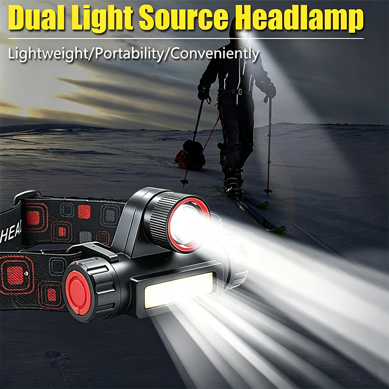 LEDヘッドライト、屋外用COB充電式ヘッドマウントライト、 - Led Headlight Bulbs のレビューと価格