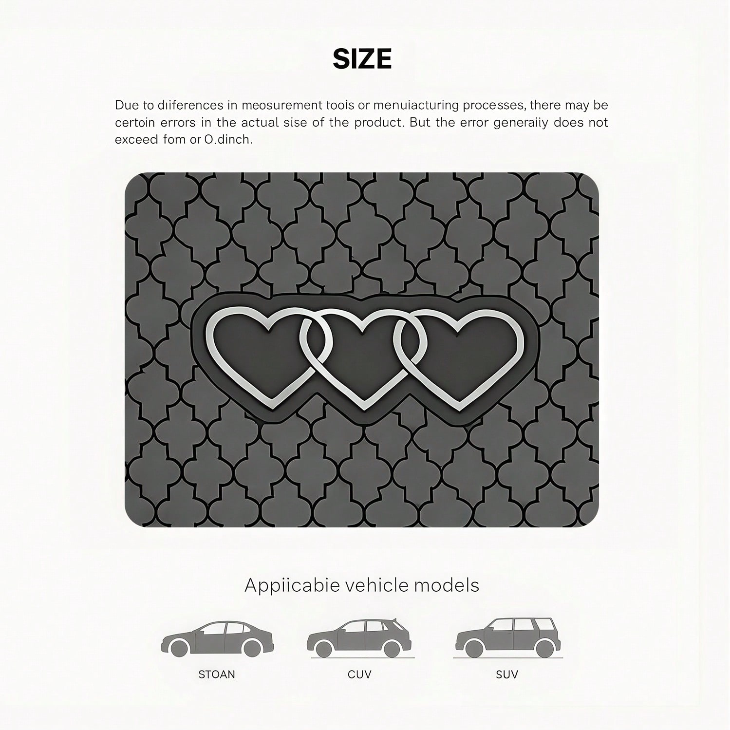 カーアクセサリー インテリア [旅行用品] ハート柄プリント - Car Accessories You Must Have のレビューと価格