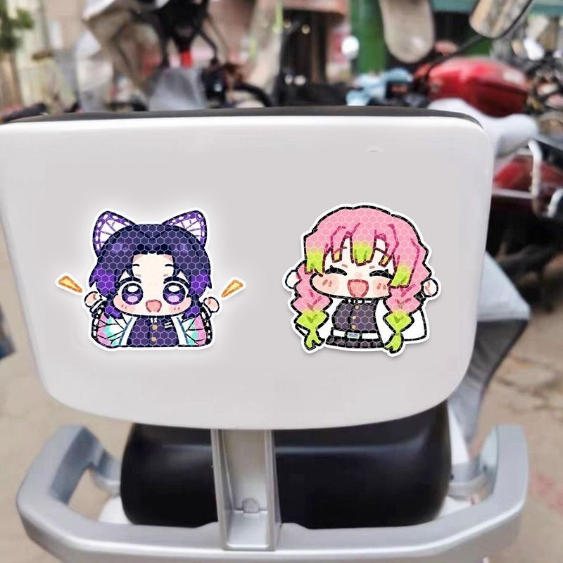 鬼滅の刃のキャラクター風車用反射ステッカー、電動車両ヘルメッ - Car Accessories Japan のレビューと価格