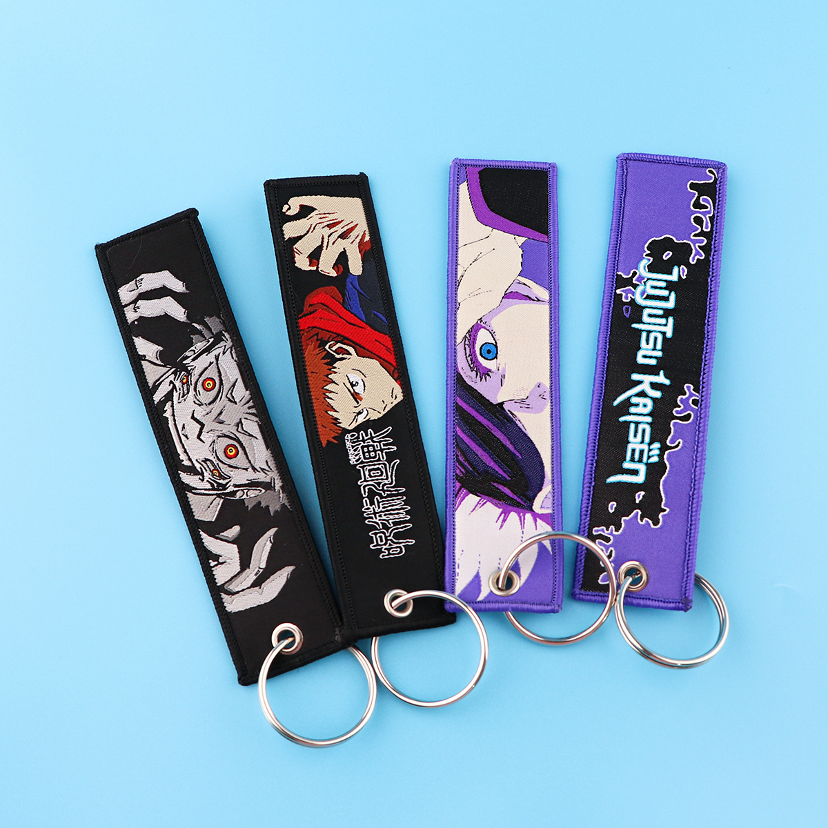 アニメクールな五条悟刺繍キーホルダーキータグオートバイ車バッ - Car Accessories Japan のレビューと価格