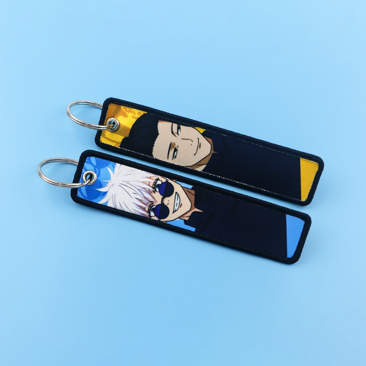 アニメクールな五条悟刺繍キーホルダーキータグオートバイ車バッ - Car Accessories Japan のレビューと価格