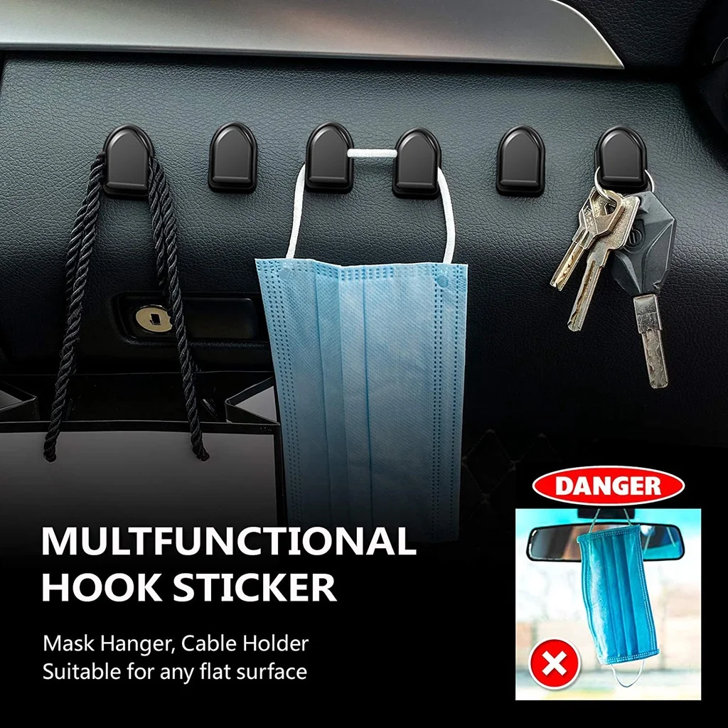 ミニカーフック 車内収納ホルダー USBケーブル ヘッドホン - Car Accessories Inside のレビューと価格